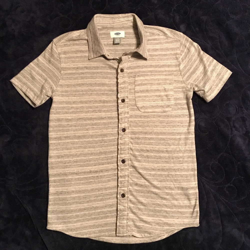 Old Navy Button Down Youth Large 10/12 T-Shirt Material